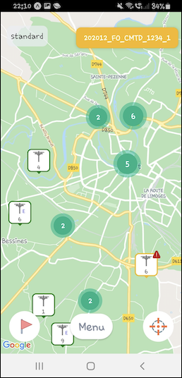 Cluster vue mobile Cluster vue mobile