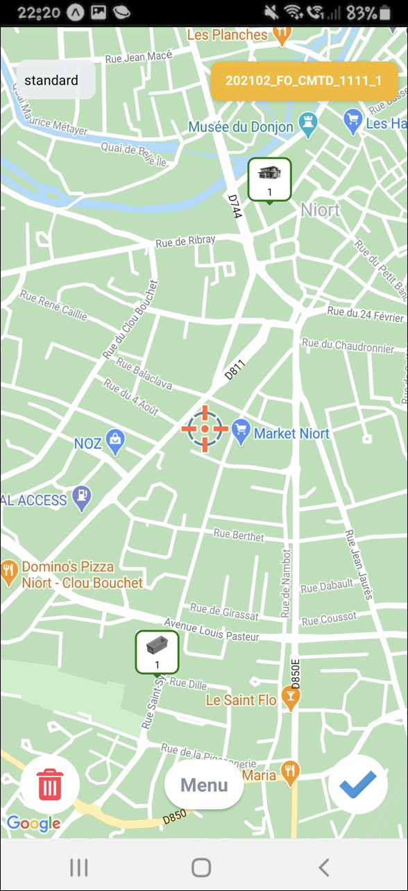 Saisie d'infra-structure mobile Saisie d'infra-structure mobile