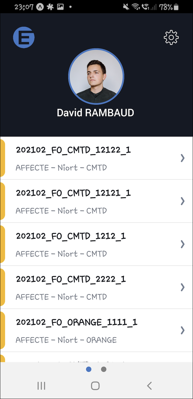 Tableau de bord Mobile Tableau de bord Mobile